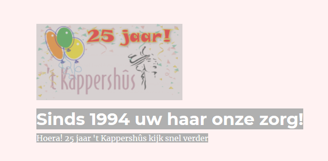 t Kappershûs Sinds 1994 uw haar onze zorg